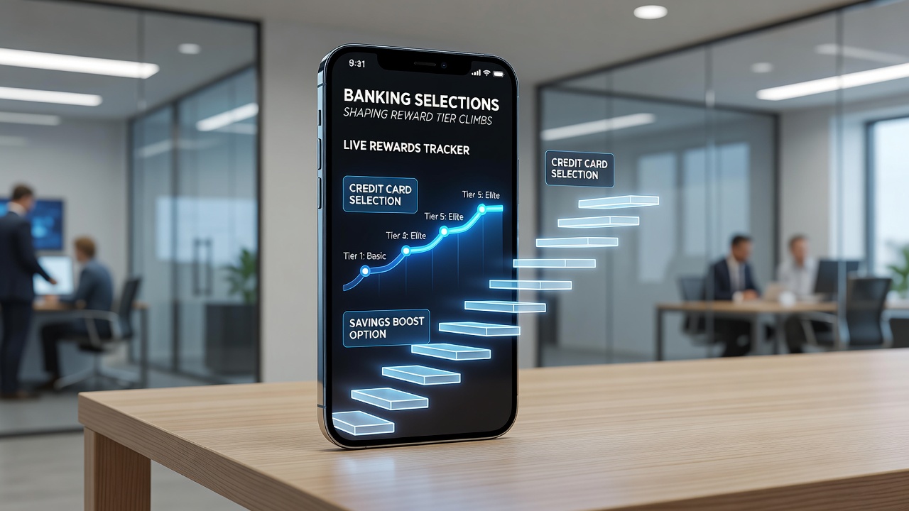 Smartphone displaying live table game interface with banking options and reward tier indicators