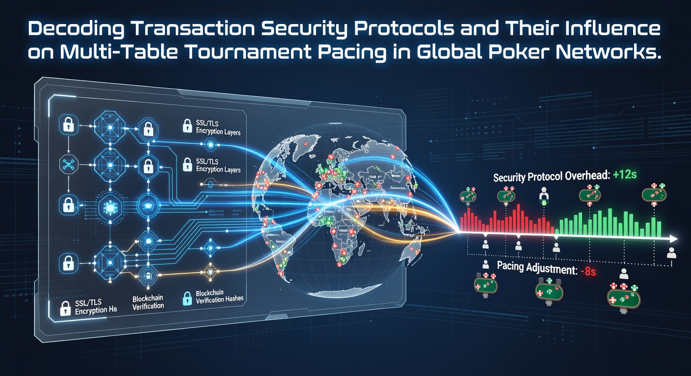 Secure transaction flow diagram showing encryption layers in global poker networks
