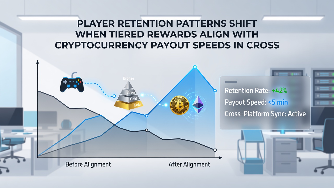 Live poker tournament table with cryptocurrency wallet integration overlay and retention analytics graph