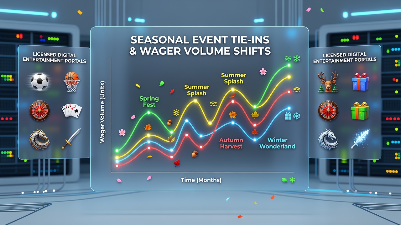 Digital interface showing seasonal promotions and betting options on a licensed entertainment portal