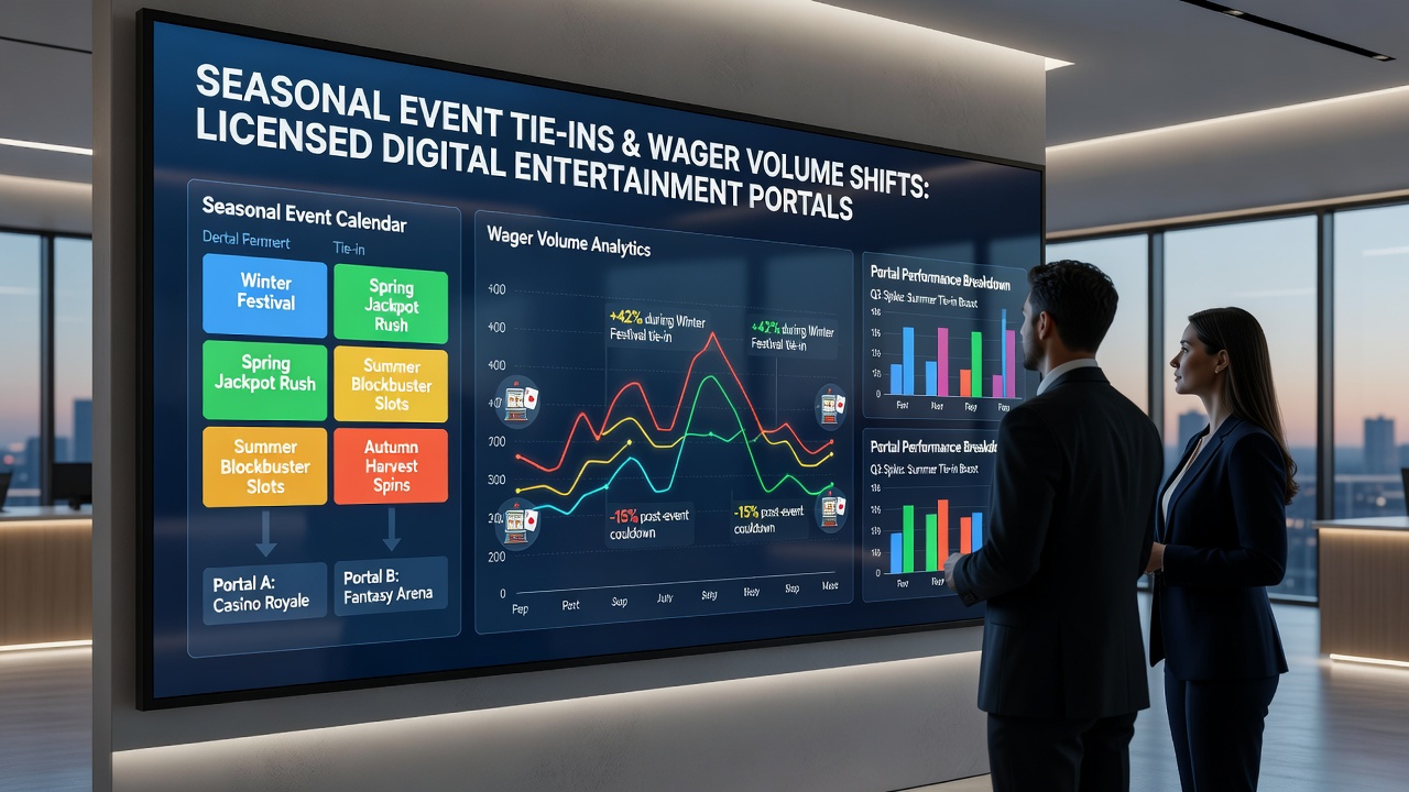 Analytics dashboard displaying wager volume changes during seasonal events on digital platforms